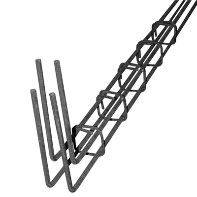 Armature en attente pour béton armé - toutes zones sismiques - 4 fils diamètre 10 mm - cadre 8 x 8 cm - longueur 1,75 M