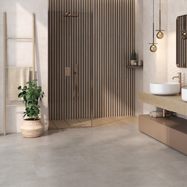 Carrelage sol intérieur effet pierre en grès cérame émaillé - Amira - 60,5 CM x 60,5 CM - ép. 8,00 MM - Dark mat