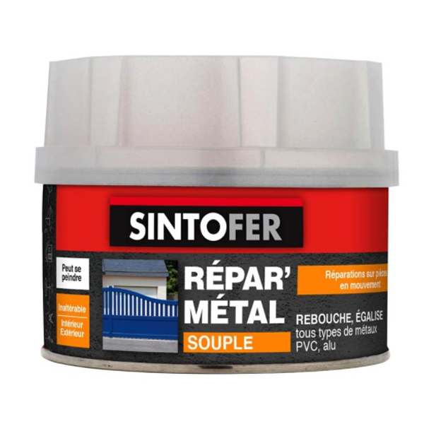 Mastic SintoFer répare métal souple Séchage rapide Sinto 900 gr