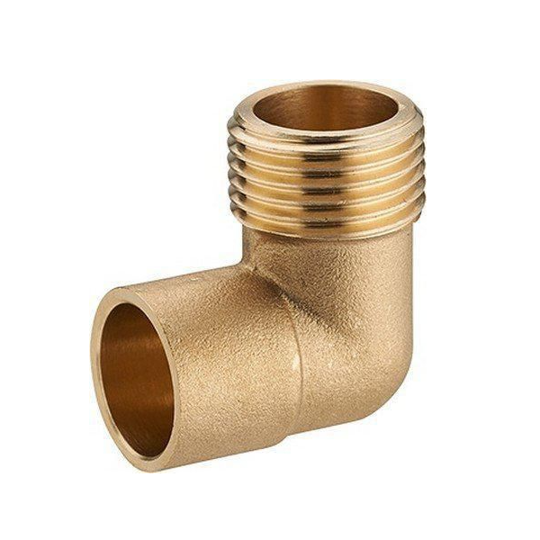 Coude à 90° mâle à visser pour tube en cuivre - M 12 x 17 mm - Diamètre 14 mm - Laiton
