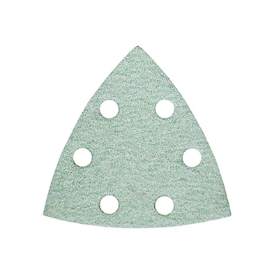 Papier abrasif anti-encrassant à 6 trous SEA en corindon supérieur - delta 93 mm - grain 40 - lot de 4