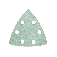 Papier abrasif anti-encrassant à 6 trous SEA en corindon supérieur - delta 93 mm - grain 40 - lot de 4