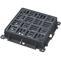 Grille carrée plate verrouillée en fonte PMR D400 avec cadre - ouverture libre 700,0 mm x 700,0 mm