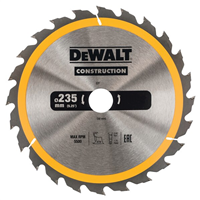 Lame scie circulaire bois de construction Dewalt DT1955-QZ Ø 235 mm alésage 30 mm 40 dents