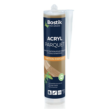 Mastic acrylique joint finition parquets sols stratifiés - Bostik - Chêne foncé - Cartouche 300ml