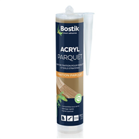 Mastic acrylique joint finition parquets sols stratifiés - Bostik - Chêne foncé - Cartouche 300ml