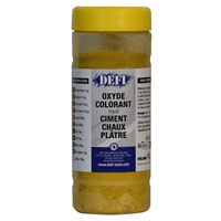 Colorant en poudre pour ciment, chaux et plâtre - Jaune foncé - Flacon de 1 L