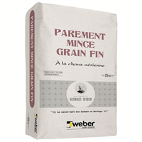Enduit de parement mince Weber grain fin - à la chaux aérienne