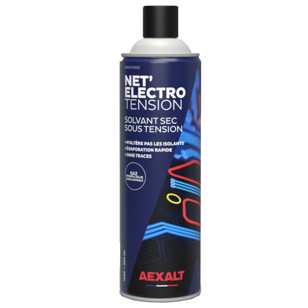 Nettoyant sec de contacts haute sécurité - Net'Electro Tension Aexalt - aérosol de 650 ml