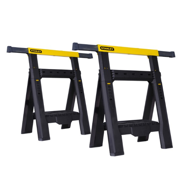 2 tréteaux pliables télescopiques Stanley 454 kg maximum lot de 2 pièces