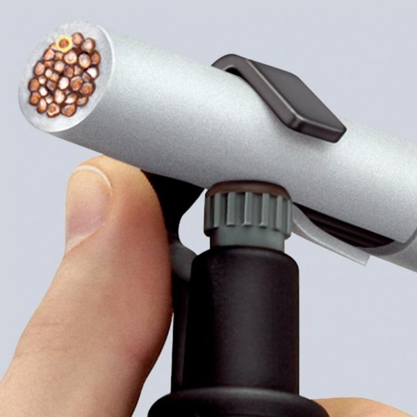 Outil à dégainer Knipex pour coupe en spirale - Longueur 135 mm - Ø 6 à 29 mm