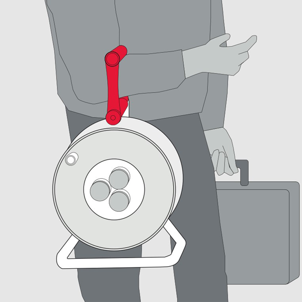 Enrouleur électrique Brennenstuhl Silver-10 - câble de 10,0 M H07RN-F 3G1,5 avec 4 prises IP44