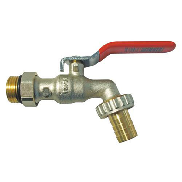 Robinet de puisage orientable à sphère - Poignée plate - Mâle 1/2" - Sortie 3/4