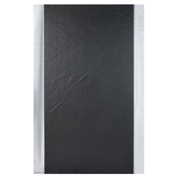 Panneau mural salle de bain en pierre naturelle - Étanche et Recoupable - 250 x 100 cm - Graphite - ép. 3 mm