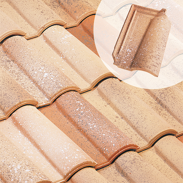 Tuile en terre cuite - Méridionale Poudenx - emboîtement grand moule fortement galbée - Pastel