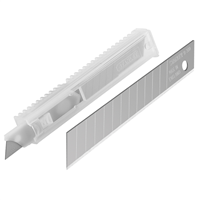 Lame de cutter de 9 mm avec système casse-lame Stanley 0-11-300 - 12 segments - longueur 85 mm - étui de 10