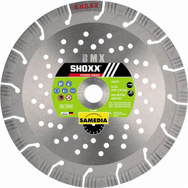 DISQUE DIAMANT SHOXX BMX  Ø125 AL 22,23. TECH SHOXX BREVETEE. HAUT. SEG. 13 MM