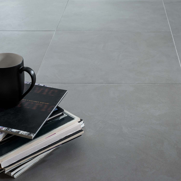 Plinthe de carrelage intérieur en grès cérame Zen effet béton - 45,0 CM x 7,2 CM - Béton