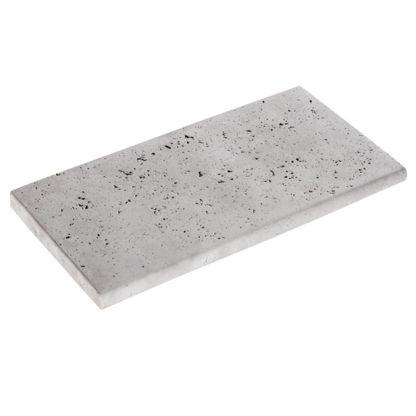 Margelle en béton imitation travertin pour abords de piscine  - Jouques - 60,0 CM x 30,0 CM - ép.35,00 MM - teinte Ardèche