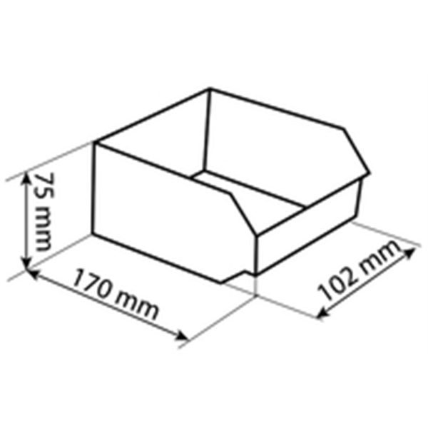 Casier de rangement gerbables 6 tiroirs 355 x 172 x 187 mm