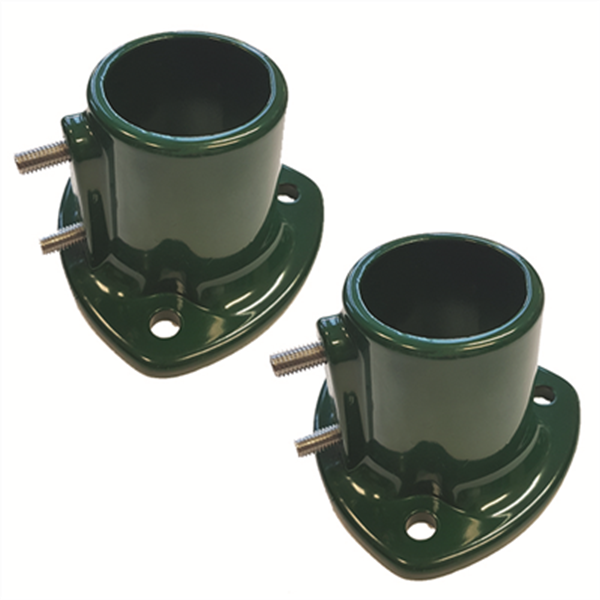 Kit 2 Platines pour portillon ECOGARDEN poteau rond - Vert RAL6005