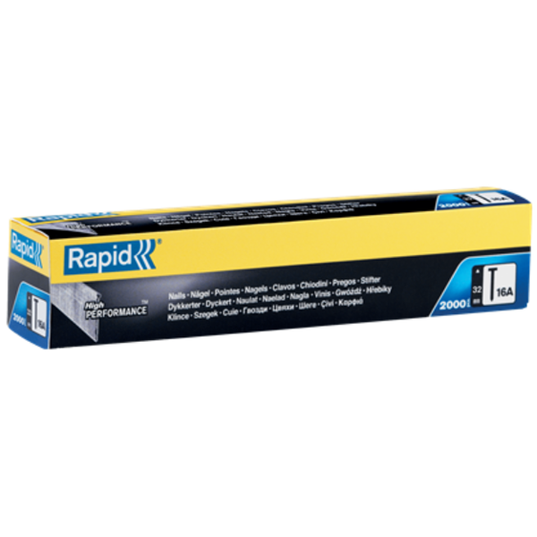 Clou à pointe biseautée n°16A Rapid incliné à 20° - acier galvanisé - longueur 32 mm - boîte de 2000