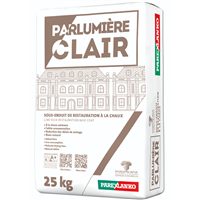 Sous-enduit blanc de restauration à la chaux Parlumière Clair Parex - Sac de 25 KG