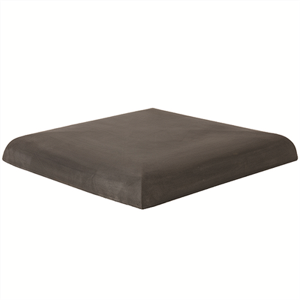 Chapeau de pilier arrondi terre cuite Terreal CP05 - 40x40 cm - Anthracite