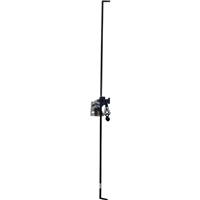 Kit espagnolette avec accessoires et tige ronde noire - longueur 1500 mm