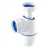 Siphon réglable Nicoll pour évier - Bi-matière avec joints intégrés - Diamètre 40 mm - Plastique blanc