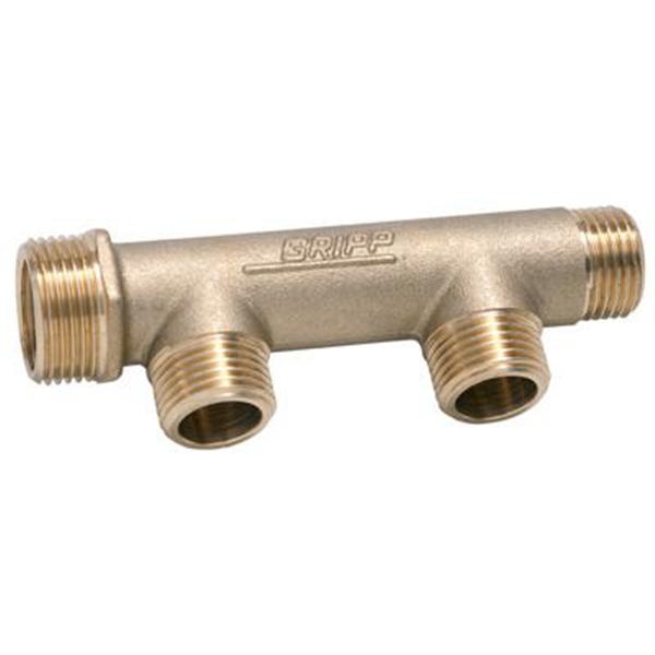 Collecteur de distribution chantier à portée plate mf3/4" - 6 sorties en 1/2