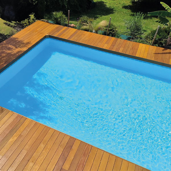 Lame de terrasse en bois exotique Cumaru KD lisse - Classe 4 - 145 MM x 21,00 MM - Longueur 5,80 M