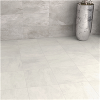 Carrelage intérieur en grès émaillé effet pierre Edilis Ruben - 45,0 cm x 45,0 cm - ép. 8,5 mm - Blanc