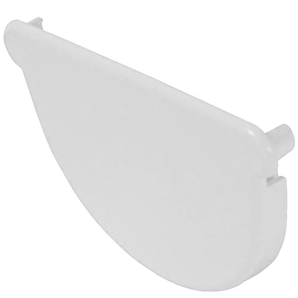 Fond symétrique Nicoll FCN16 pour gouttière LG16 ou naissance de développé 160 mm - Techtan Blanc