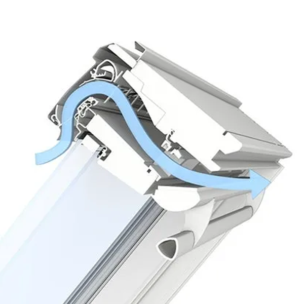 Fenêtre de toit à rotation Velux GGL Standard - Finition WhiteFinish - 134,0 CM x 140,0 CM