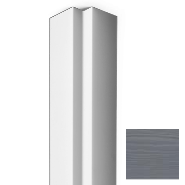 Profil d'angle intérieur pour bardage Cedral Click - aluminium laqué Gris cendre C15 - longueur 3,00 M
