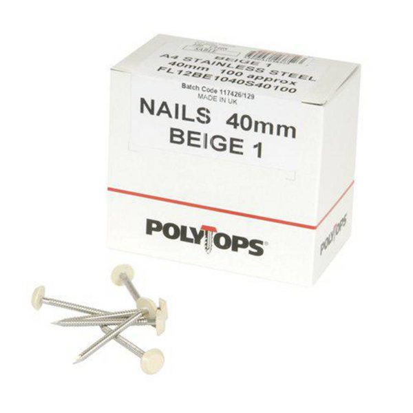 CLOU INOX EMBOUT PLASTIQUE LG.40MM SABLE