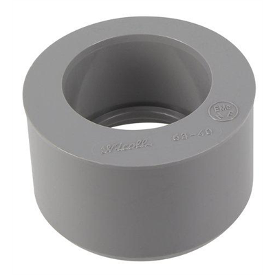 Tampon de réduction simple à coller Nicoll L4 - eaux usées et vannes - mâle/femelle - PVC - diamètre 63/40 mm