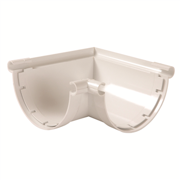 Angle de gouttière développé 25 à coller 90° coloris blanc