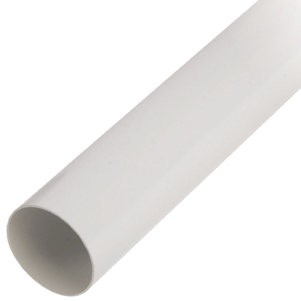 Tube de descente de gouttière rond Nicoll TD100 en Techtan Blanc - diamètre 100 MM - longueur 4 M