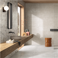 Carrelage mural salle de bain - Metal Wall - carrelage grand format rectifié - 90,0 CM x 30,0 CM - ép. 9,00 MM - Taupe