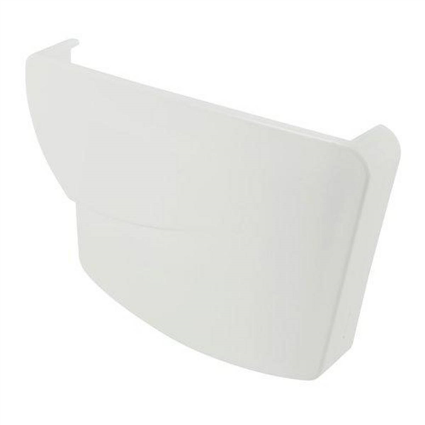 Fond de naissance droite Nicoll pour gouttière - Longueur 137 mm - Épaisseur 22 mm - Techtan - Blanc