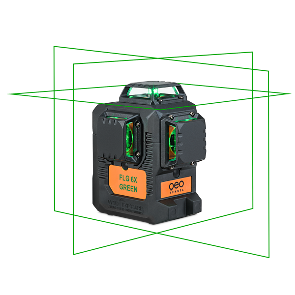 Niveau laser vert multi-lignes 3 x 360° - Geo Fennel FLG 6X-Green - en sacoche avec batterie chargeur et support