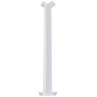 Cache angle intérieur 90° pour planche de rive Rivecel Bullnose à profil arrondi - Blanc - Hauteur 500,00 MM