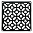 Grille d'aération en fonte noire - Autogyre - Pose en applique - Format carré 200 x 200 mm