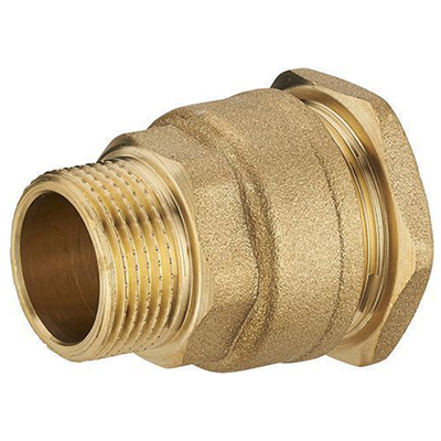 Raccord mâle droit pour tuyau polyéthylène - M20 / 27 - Diamètre 25 mm - Laiton