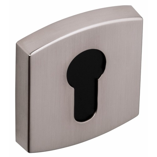 Rosace de porte carrée clé en I - zamak finition platine - Vachette 6425 - compatible Muze Artis et Scult