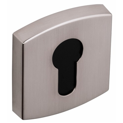 Rosace de porte carrée clé en I - zamak finition platine - Vachette 6425 - compatible Muze Artis et Scult