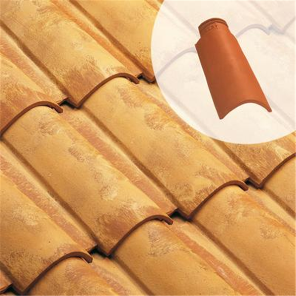 Demi-tuile en terre cuite - Oméga 10 Edilians - Nuancé paille