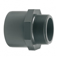 Embout fileté PVC à coller/visser pour plomberie de piscine - diamètre 63/75 mm